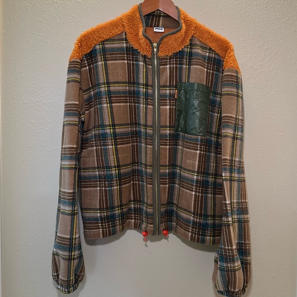 Linda 2.0 Brown Plaid Fleece Jacket - Picture 5 of 10